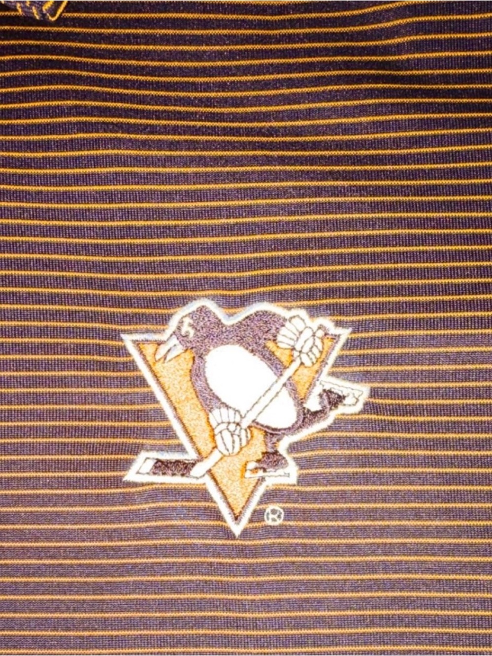 Antigua Pittsburgh Penguins NHL Men’s Striped Polo